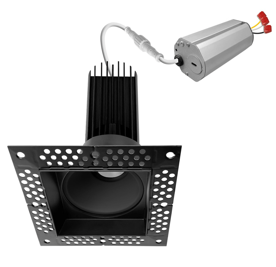 Envision LED 2" Square Downlight: Trimless-Line 5-CCT Selectable - Black