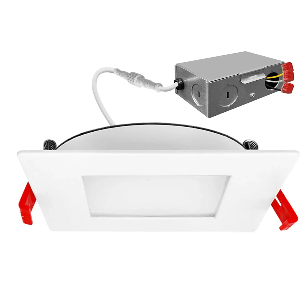 Envision LED 3" External J-Box Square Downlight: Slim-Line 5-CCT Select 8W - White