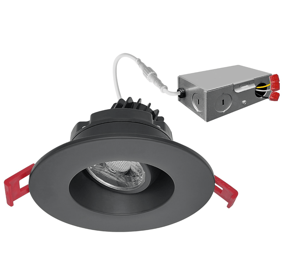 Envision LED 3" Regressed Gimbal Downlight: SnapTrim-Line 5-CCT Select 8W - Black