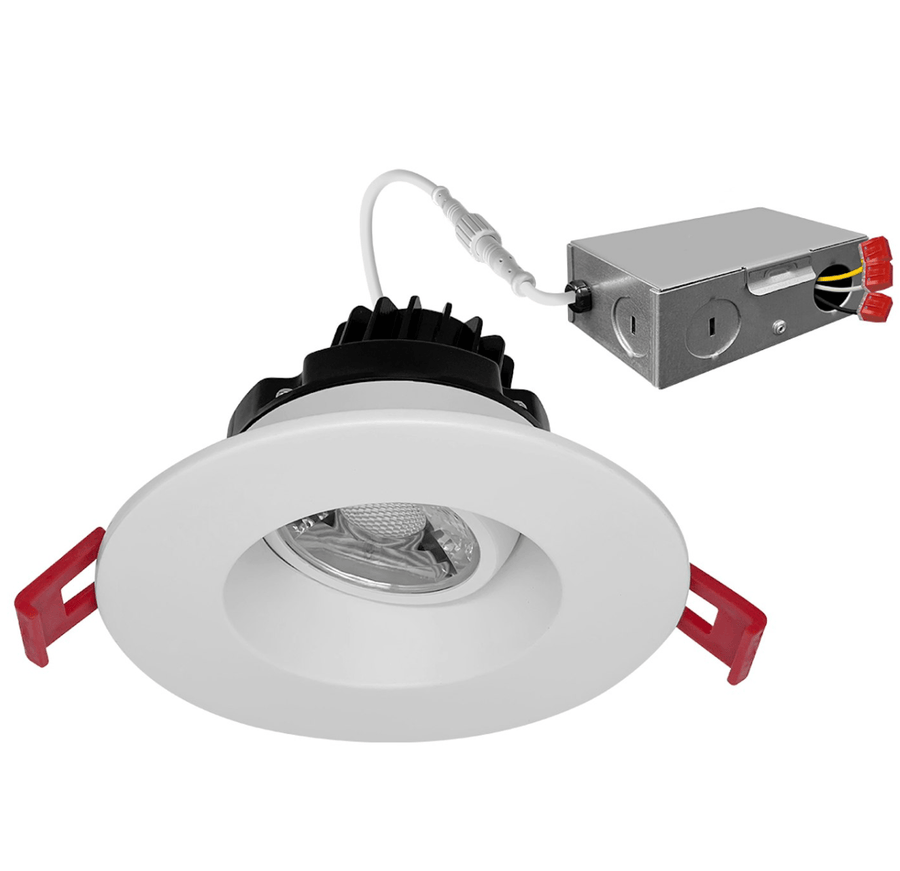 Envision LED 3" Regressed Gimbal Downlight: SnapTrim-Line 5-CCT Select 8W - White