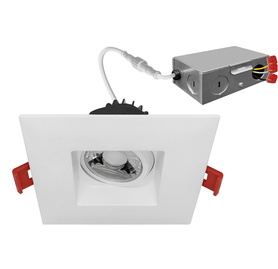 Envision LED 3" Regressed Gimbal Downlight: SnapTrim-Line 5-CCT Select 8W - White