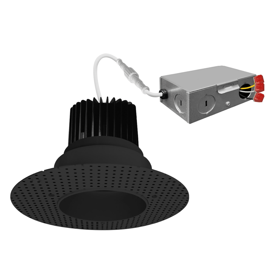 Envision LED 4" Round Downlight: Trimless-Line 5-CCT Selectable 15W - Black