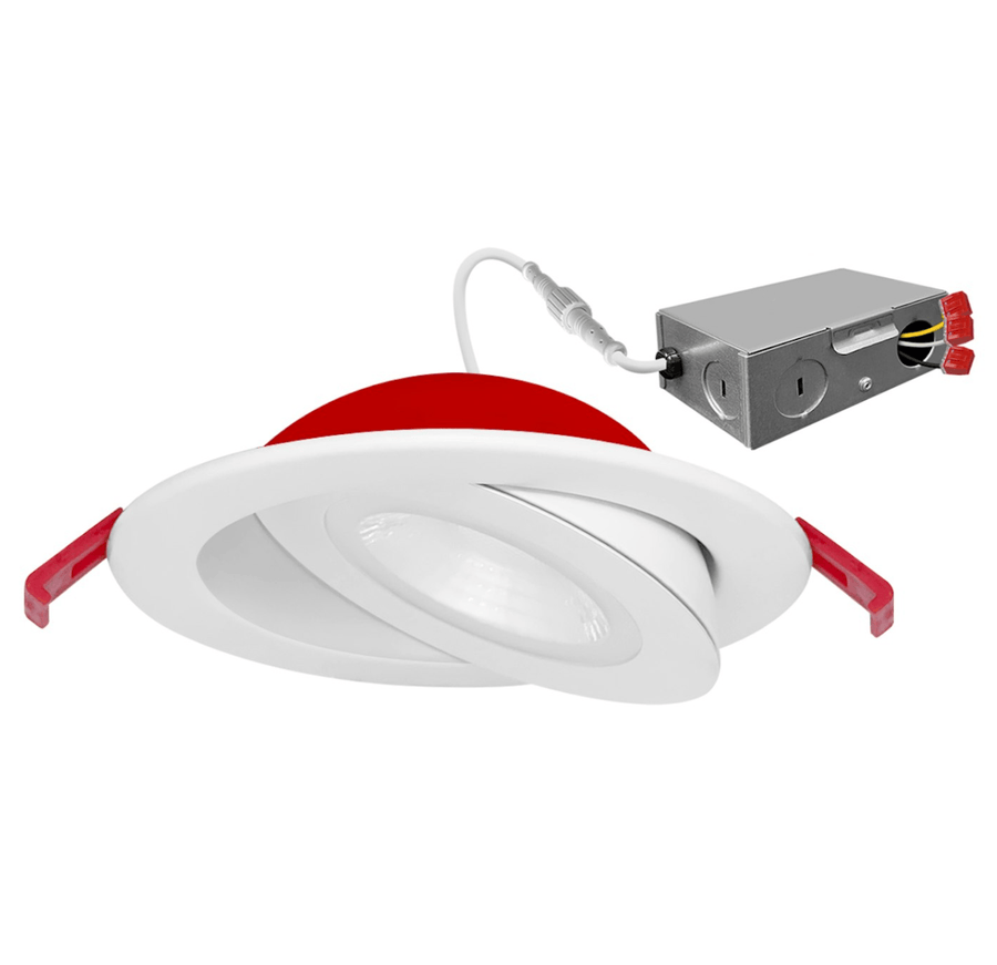 Envision LED 4" SnapTrim Floating Adjustable J-Box Fire Rated 5-CCT Selectable 9W - White