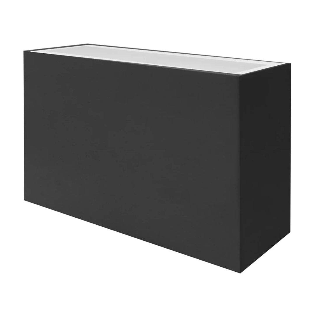 Envision LED 5" x 10" Modern Square Sconce Light: M-Line - Black