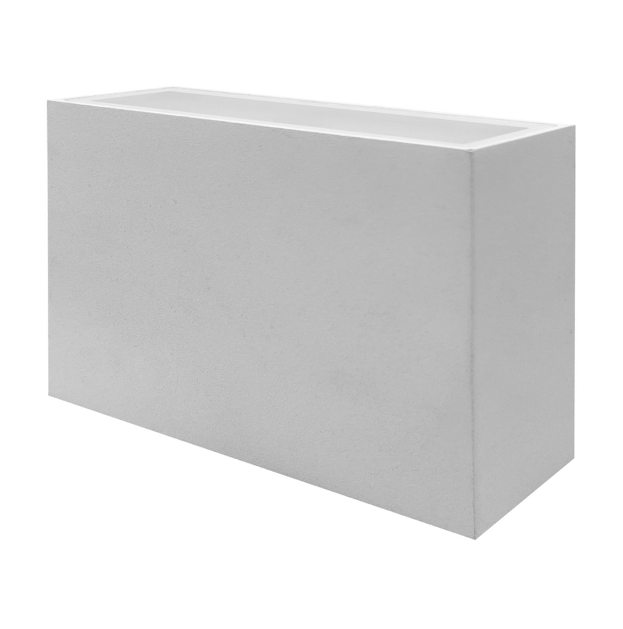 Envision LED 5" x 10" Modern Square Sconce Light: M-Line - White