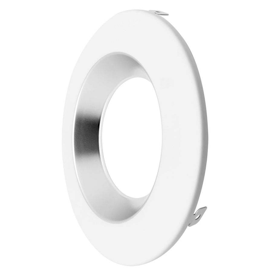 Envision LED 6" CMD: Clear-Specular Haze Reflector + White Trim