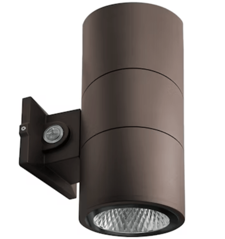 Envision LED 6" Cylinder Up and/or Down Light: ARCY-Line, 3-CCT & 3-Power Select w/ Photocell 35W/29W/22W - Bronze