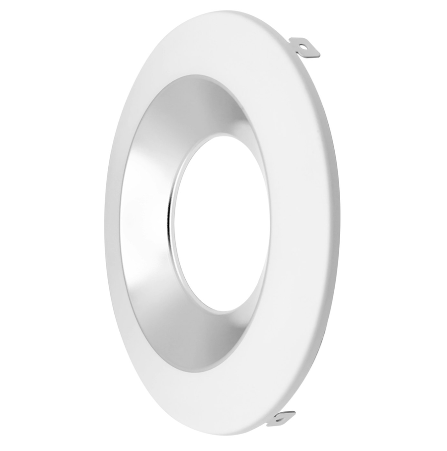 Envision LED 8" CMD: Clear-Specular Haze Reflector + White Trim