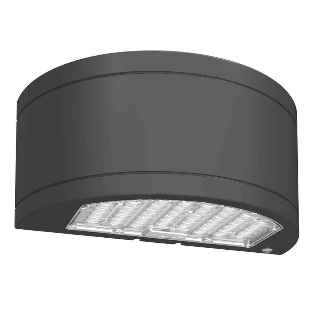 Envision LED CIRCLE-Line: Half Cylinder Up/Down Wall Pack, 80W/64W/48W, 120-347V - Black