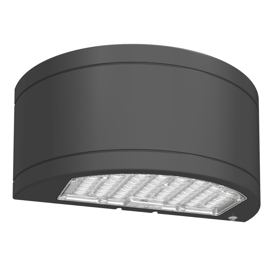 Envision LED CIRCLE-Line: Half Cylinder Up/Down Wall Pack, 80W/64W/48W, 120-347V - Black