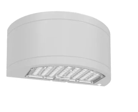 Envision LED CIRCLE-Line: Half Cylinder Up/Down Wall Pack, 80W/64W/48W, 5-CCT Selectable, 120-347V - White