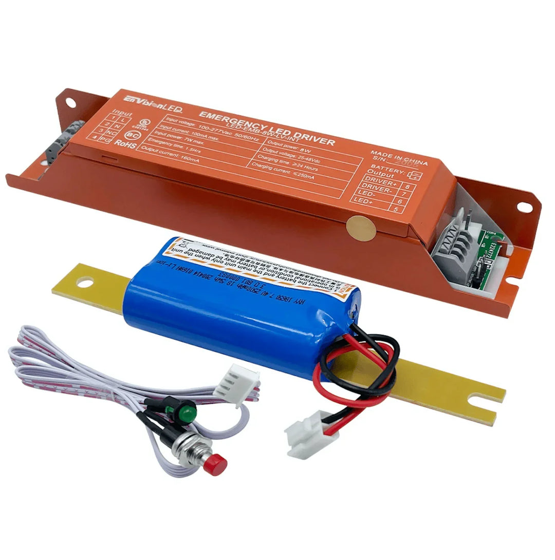 Envision LED Emergency Backup: 36-56V DC for External Drivers w/ internal housing space (Wall Packs, Canopy, etc.) Cold Weather -4 to 122° F