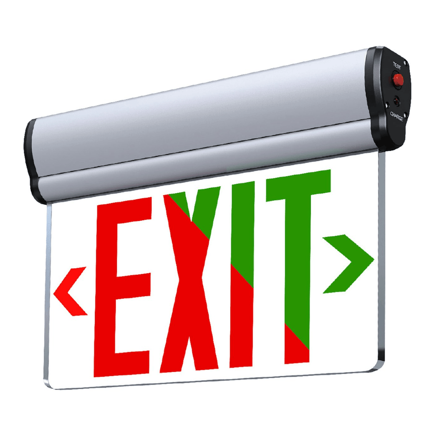 Envision LED Emergency Exit Sign Red/Green Selectable Letters