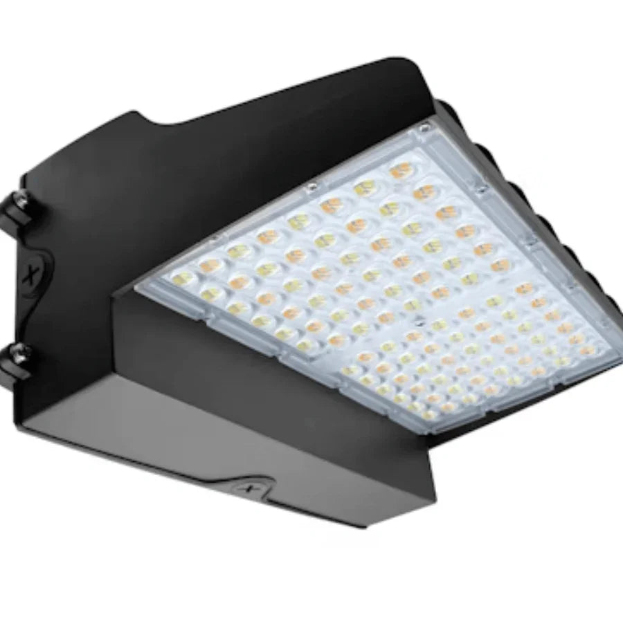 Envision LED Full-Cutoff Wall Pack: Flat-FC Line, 3-CCT & 5-Power Select w/ Photocell 120W/110W/100W/90W/80W - Black