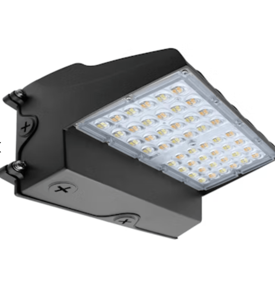 Envision LED Full-Cutoff Wall Pack: Flat-FC Line, 3-CCT & 5-Power Select w/ Photocell 60W/50W/40W/30W/20W - Black