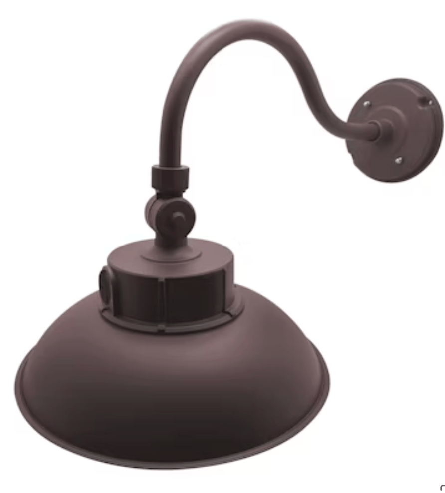 Envision LED Gooseneck Area Light: Bolt-Line 3-CCT Select 50W/40W/30W - Bronze