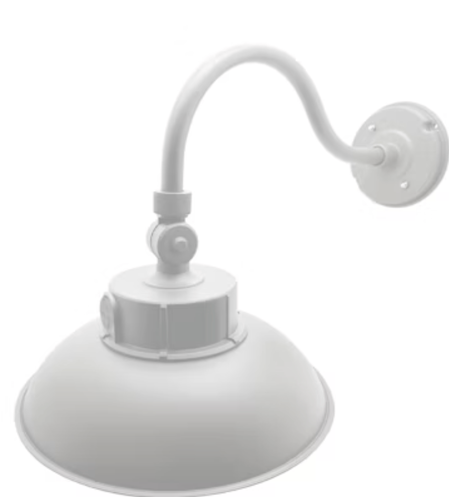 Envision LED Gooseneck Area Light: Bolt-Line 3-CCT Select 50W/40W/30W - White