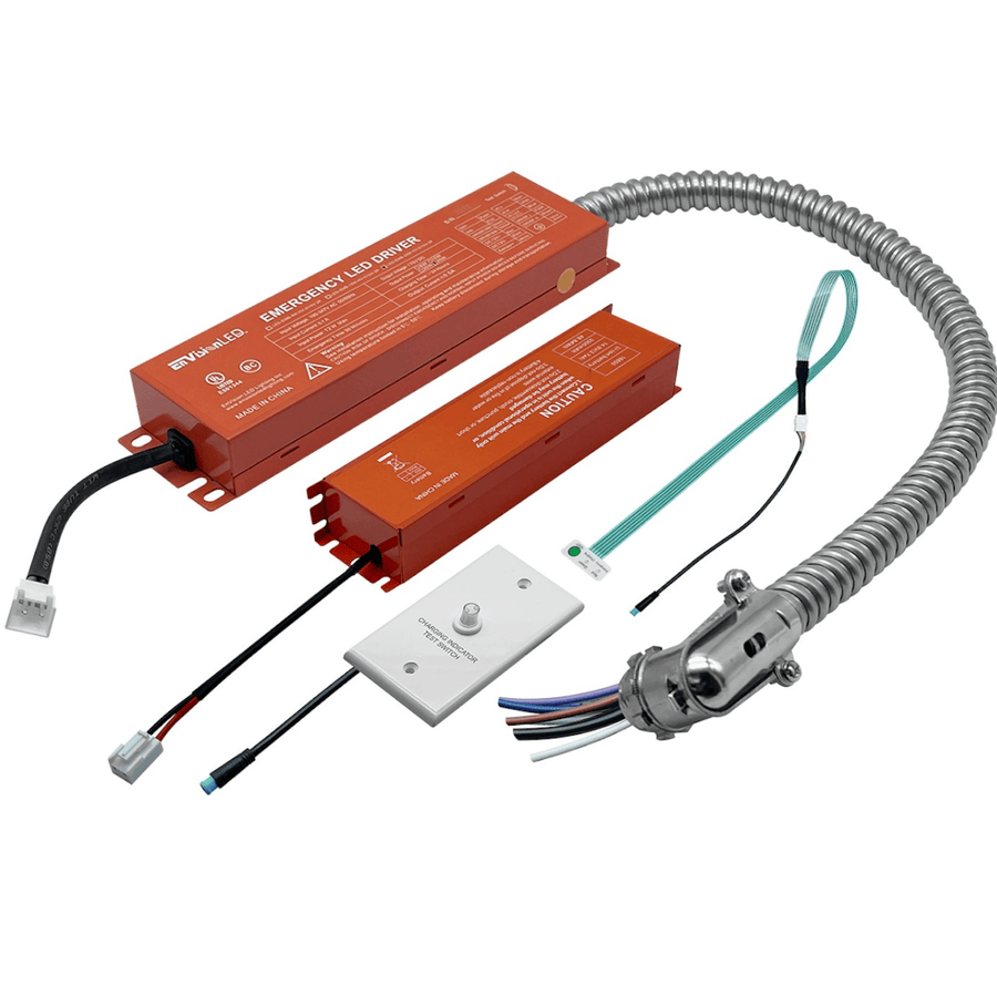 Envision LED High Voltage Emergency Backup for External Drivers w/ internal housing space (Wall Packs, Canopy, etc.) 8W