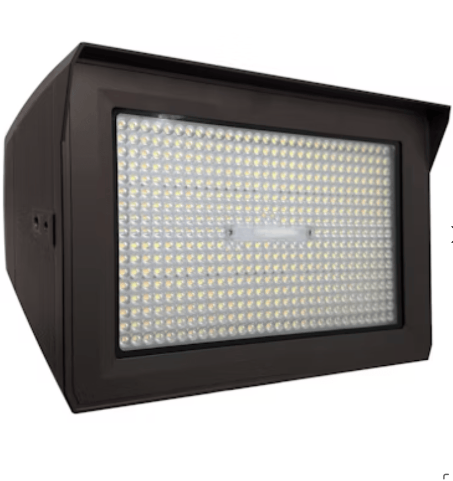 Envision LED Large Flood Lights: ARCY-Line, 3-CCT & Power Select w/ Photocell, 180W/240W/300W, HV - Bronze