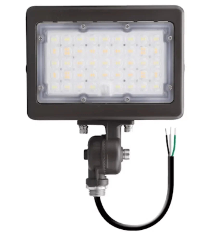 Envision LED Mini Area Flood Lights: M-Line, 3-CCT & Power Select w/ Photocell  15W/30W - Bronze