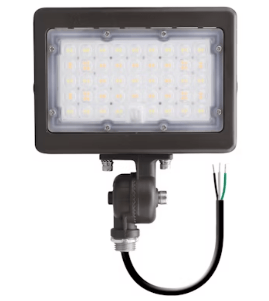 Envision LED Mini Area Flood Lights: M-Line, 3-CCT & Power Select w/ Photocell  15W/30W - Bronze