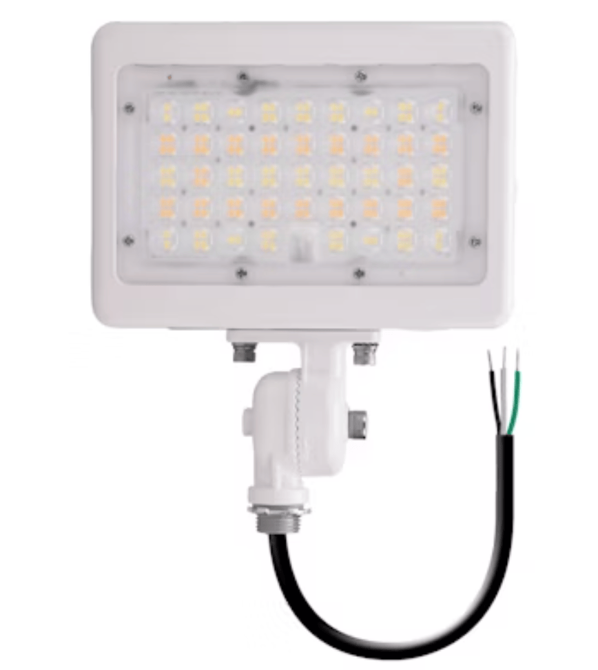 Envision LED Mini Area Flood Lights: M-Line, 3-CCT & Power Select w/ Photocell 50W/35W - White