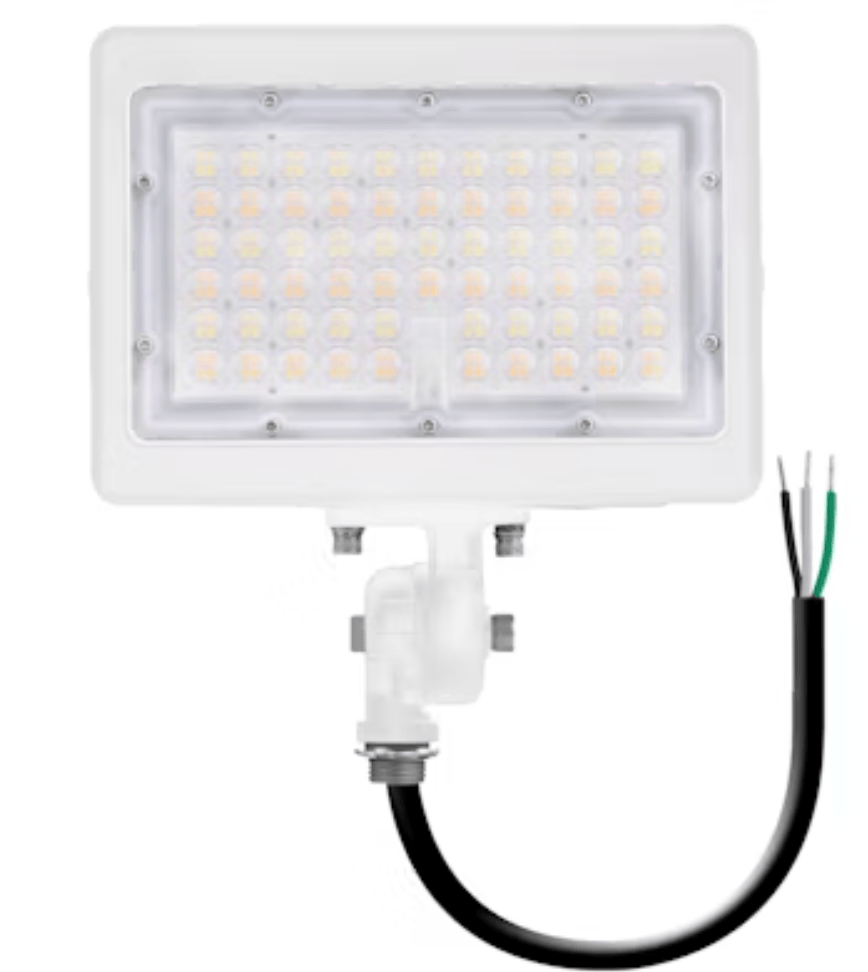 Envision LED Mini Area Flood Lights: M-Line, 3-CCT & Power Select w/ Photocell 80W/70W/60W - White