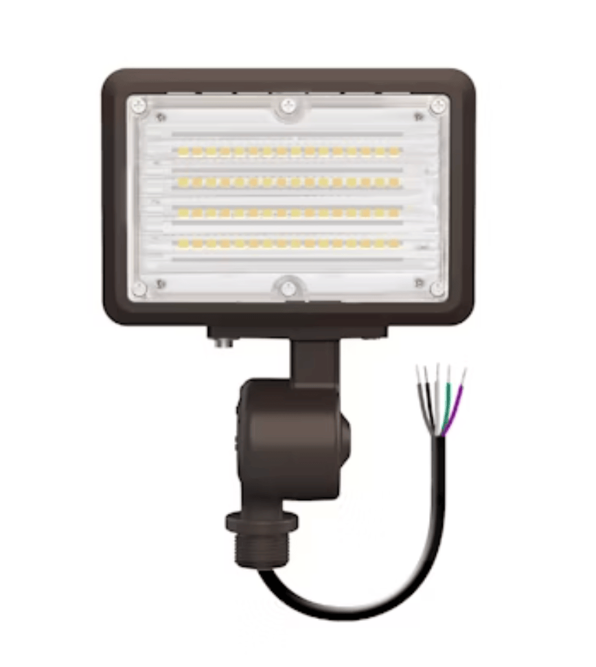 Envision LED Mini Area Floodlights: XS-Line, 3-CCT & Power Select w/ Photocell 15W - White