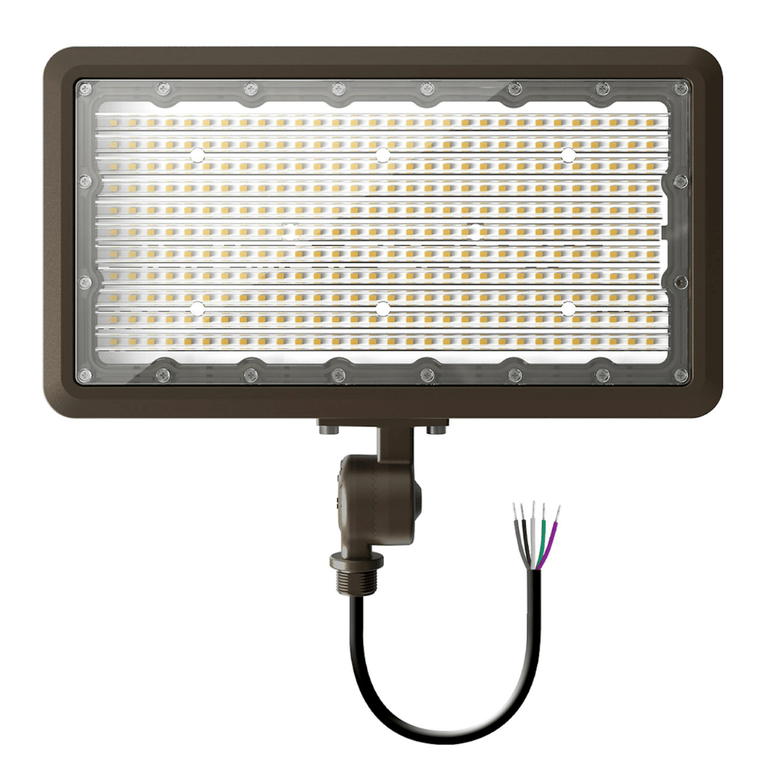 Envision LED Mini Area Floodlights: XS-Line 3-CCT Selectable 150W/120W/100W - Bronze