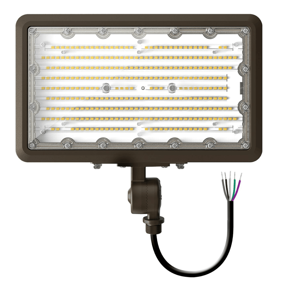 Envision LED Mini Area Floodlights: XS-Line 3-CCT Selectable 60W/50W/40W - Bronze