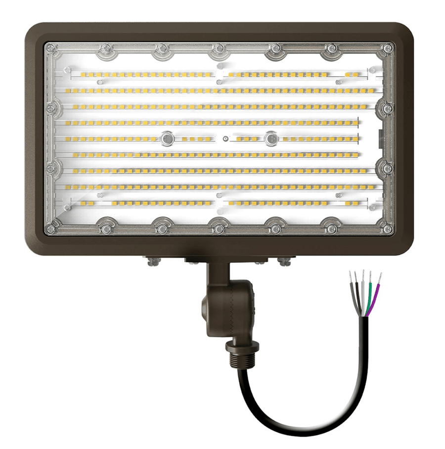 Envision LED Mini Area Floodlights: XS-Line 3-CCT Selectable 60W/50W/40W - Bronze