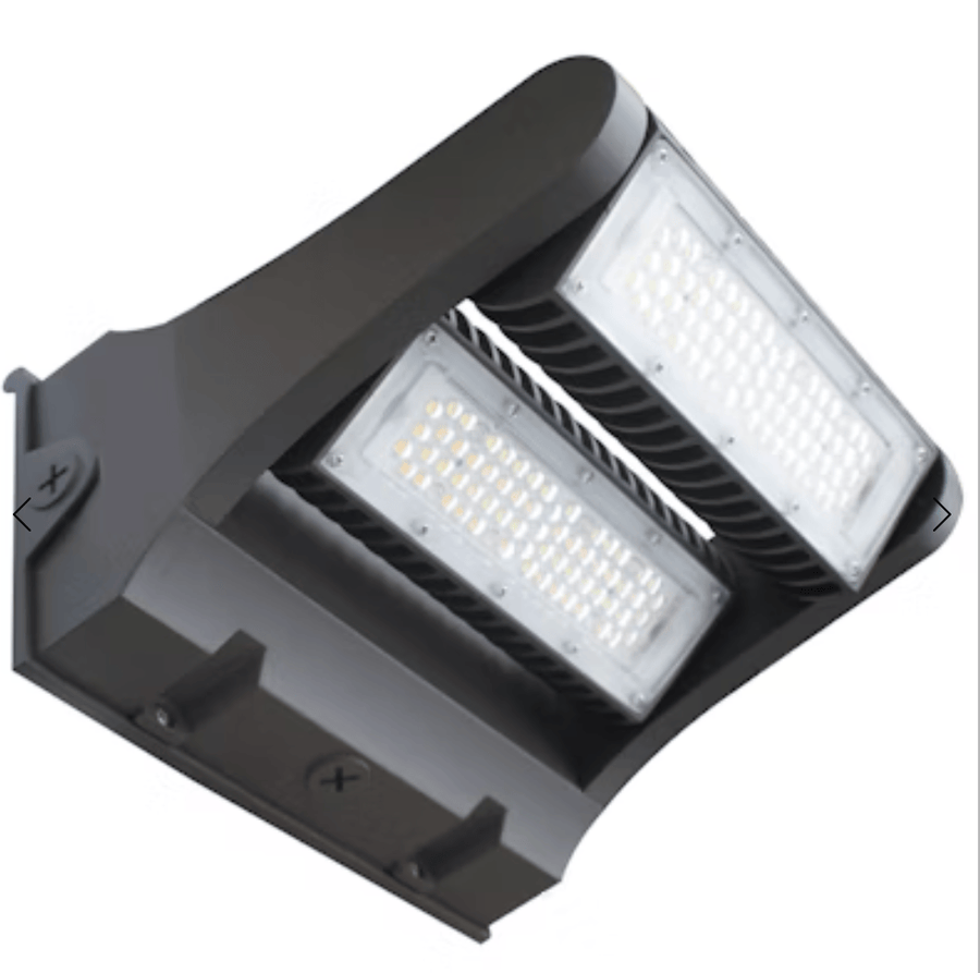 Envision LED Rotating Wall Pack: R-Line, Double Module, 3CCT, 60W - Bronze