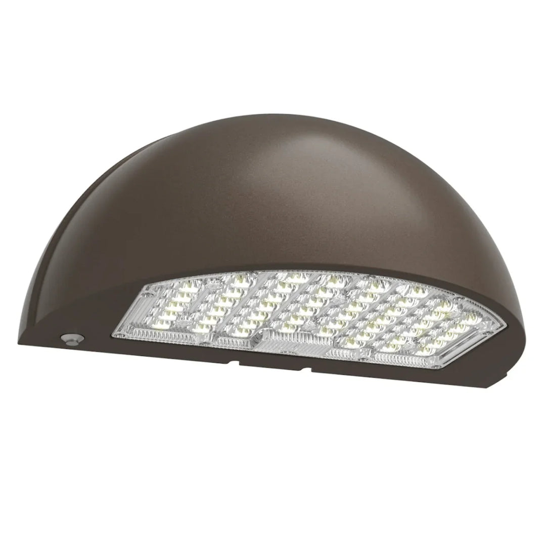 Envision LED Semi-Circle Full Cut Off Wall Pack: CIRCLE-Line 3-CCT & 3-Power Select - Bronze