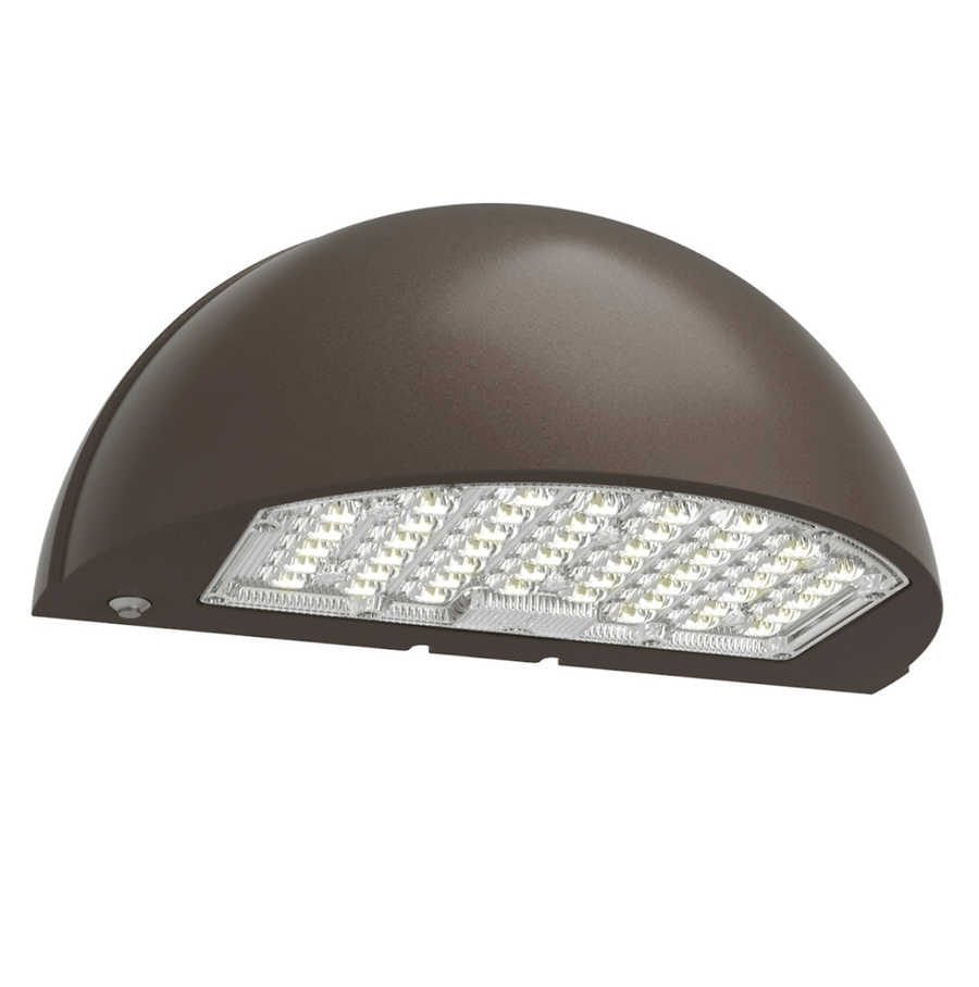 Envision LED Semi-Circle Full Cut Off Wall Pack: CIRCLE-Line 3-CCT & 3-Power Select - Bronze