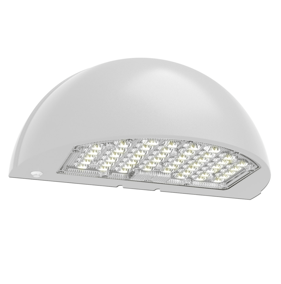 Envision LED Semi-Circle Full Cut Off Wall Pack: CIRCLE-Line 3-CCT & 3-Power Select - White