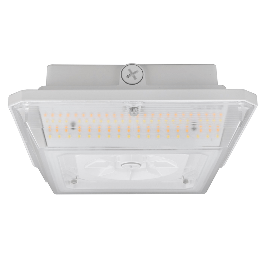 Envision LED Square Canopy Light: Arcy-Line 3-CCT & 3-Power Select 60W/45W/30W - White
