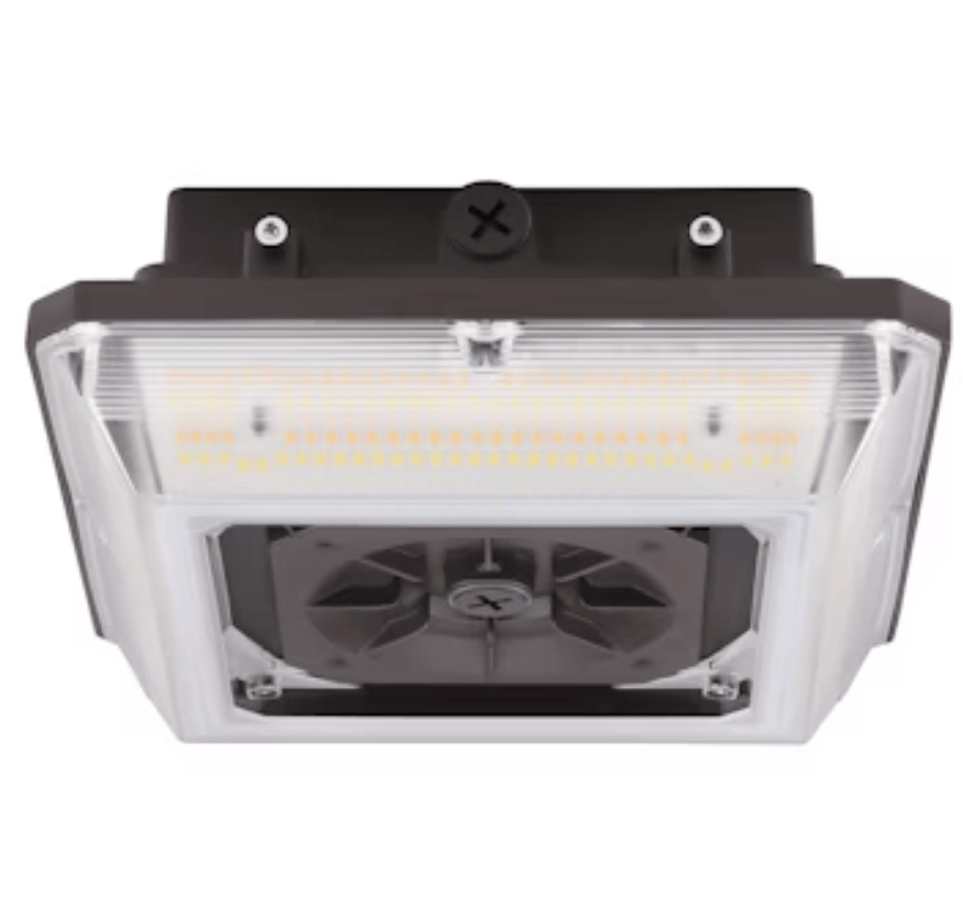 Envision LED Square Canopy Light: Arcy-Line 3-CCT & 3-Power Select 90W/80W/70W - Bronze