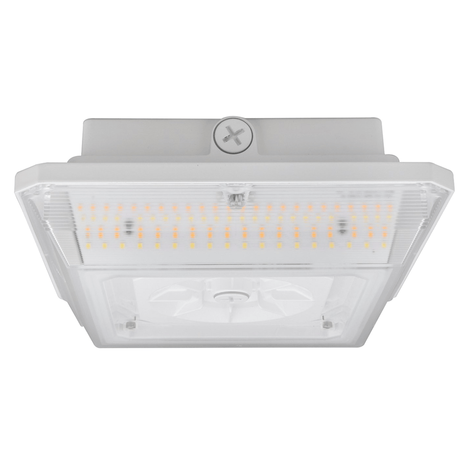 Envision LED Square Canopy Light: Arcy-Line 3-CCT & 3-Power Select 90W/80W/70W - White