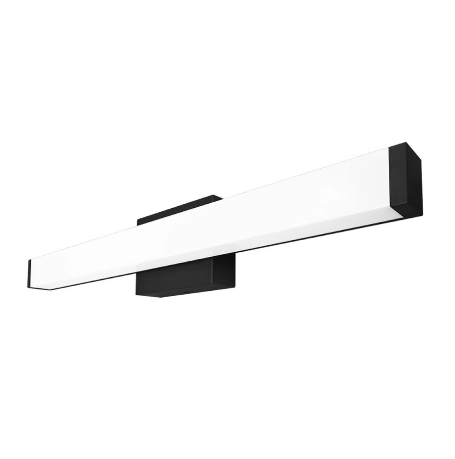 Envision LED Vanity Light - Contemporary Square - Black