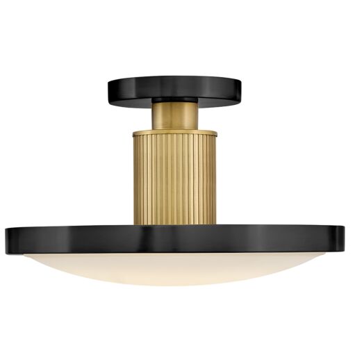 Kieran 47593BK-LCB  Medium Semi-Flush Mount - Black