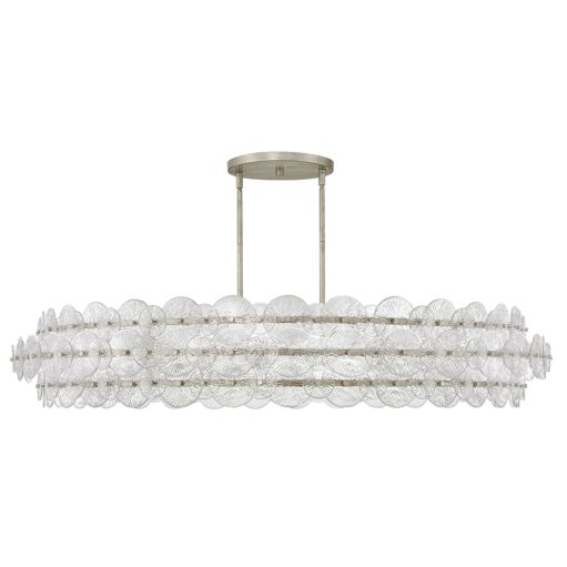 Rene FR30125GG  Extra Large Drum Chandelier - Gray