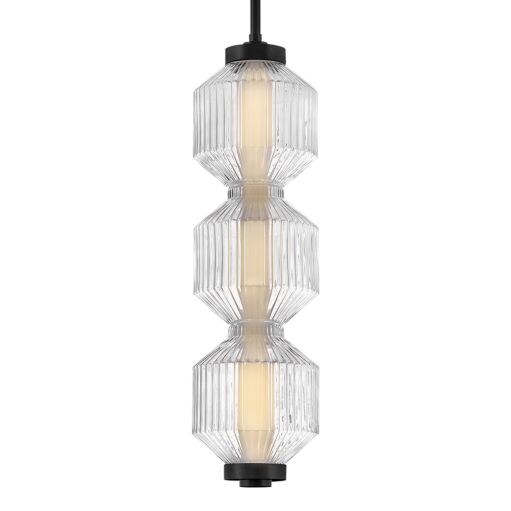 Reign FR41467BK  Small LED Convertible Pendant - Black