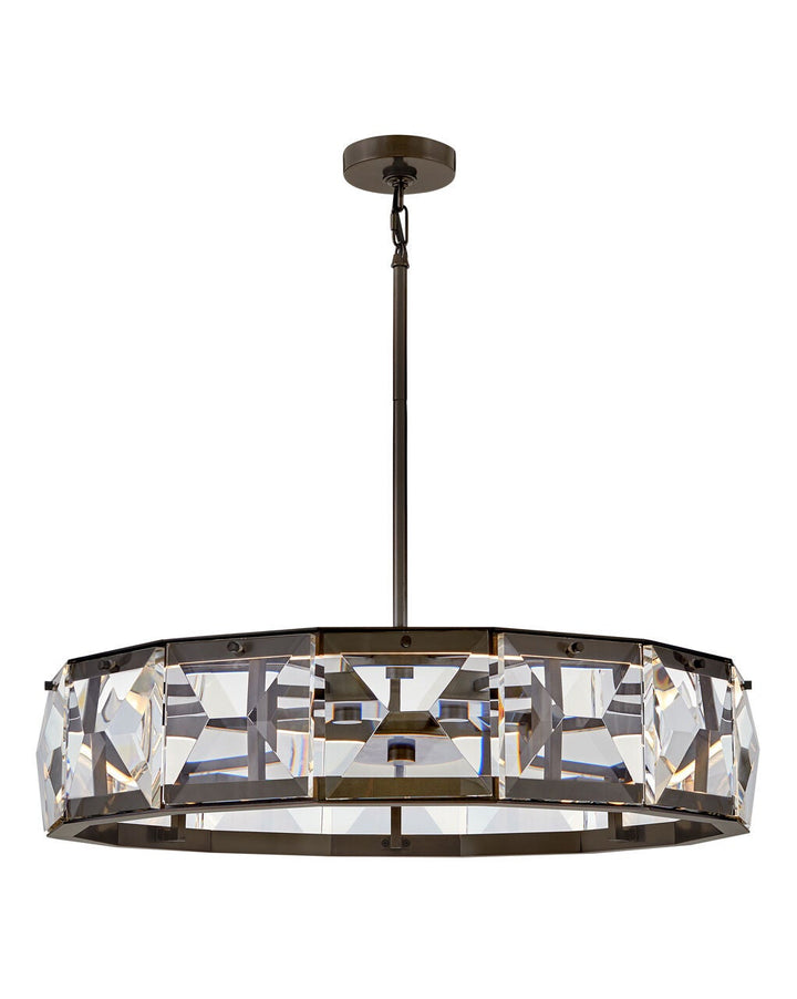 Jolie FR30105BX - Medium LED Drum Chandelier - Black