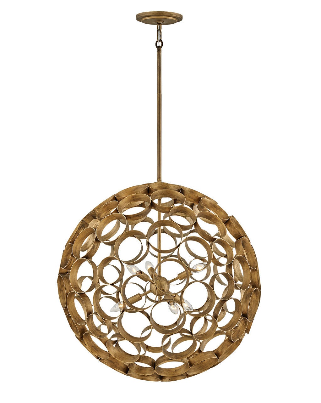 Centric FR30146BNG - Medium Orb Chandelier - Gold