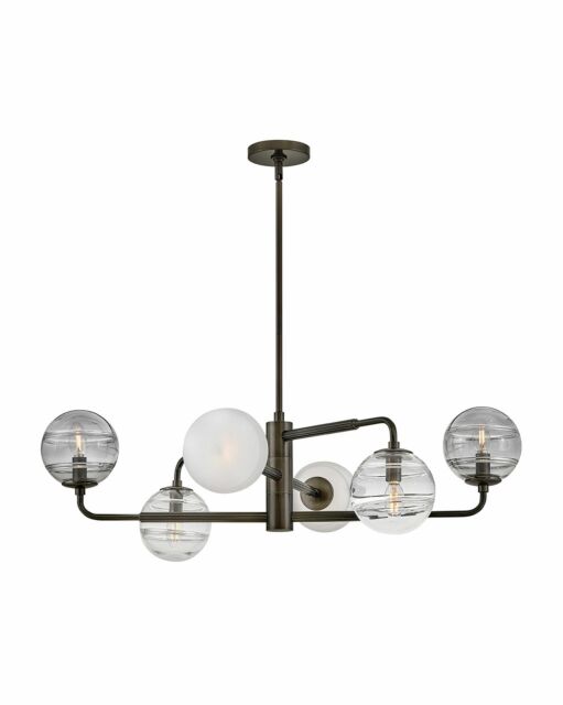 Oberon FR30506BX - Large Adjustable Single Tier Chandelier - Black