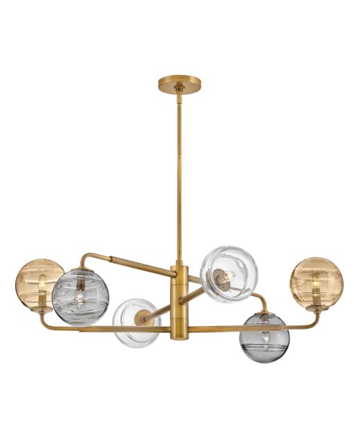 Oberon FR30506HBR - Large Adjustable Single Tier Chandelier - Bronze