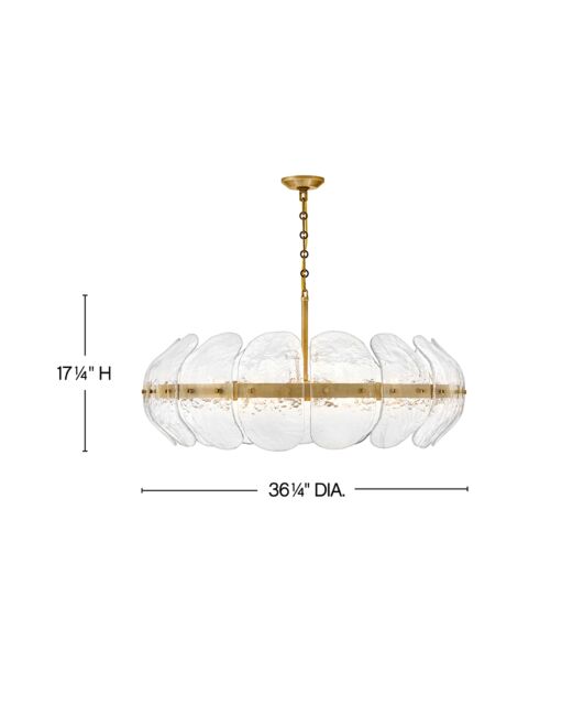 Lillia FR30514HB - Large Convertible Drum Chandelier - Bronze