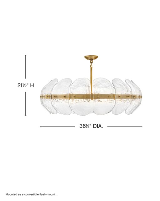 Lillia FR30514HB - Large Convertible Drum Chandelier - Bronze