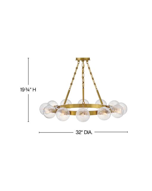 Coco FR30524LCB Medium Single Tier Chandelier - Bronze