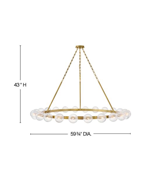 Coco FR30526LCB - Extra Large Single Tier Chandelier - Gold